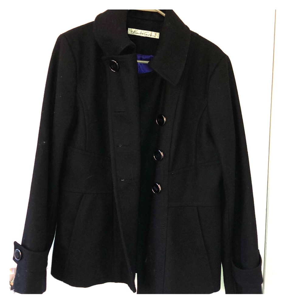 Black button up coat